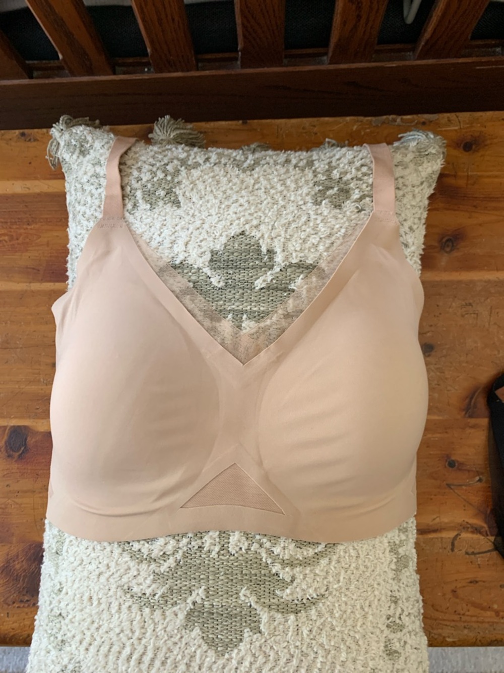 Honeylove Nude Wireless Comfort Bra with Mesh Trim